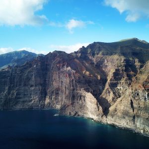 Los Gigantes Cliffs on Tenerife, Aerial View